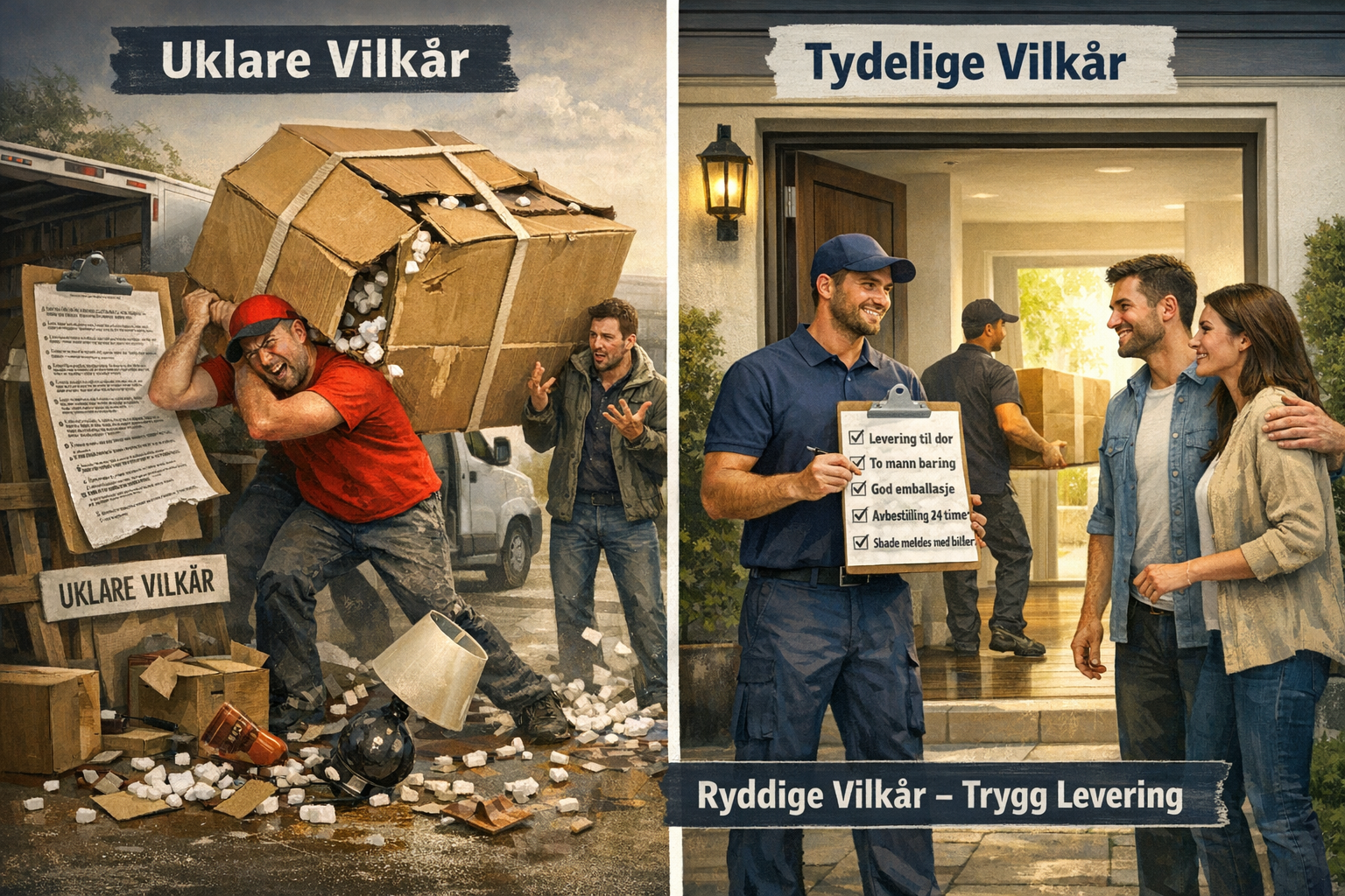 Vilkår for privatfrakt: dette bør fraktfirma skrive (kort og forståelig)